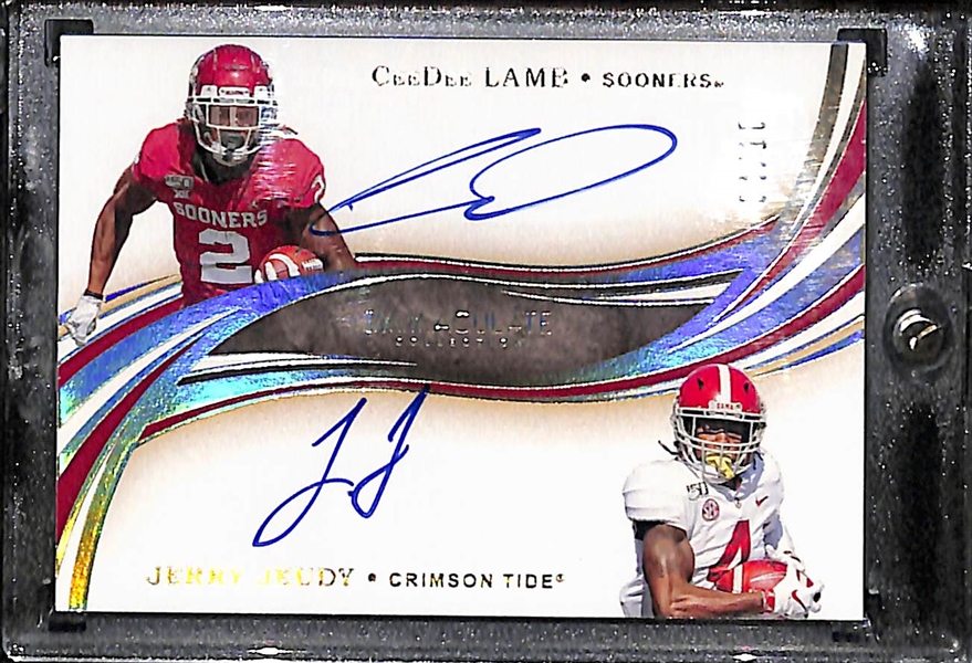 2020 Panini Immaculate Collegiate Lot - CeeDee Lamb & Jerry Jeudy Dual Auto (#4/10) and Jalen Hurts Rookie Patch Autograph (#41/99)