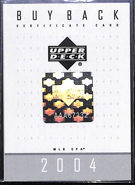 2004 Upper Deck SP Buyback - Ken Griffey MVP Autograph #ed 4/10 (w. UDA Certificate of Authenticity)
