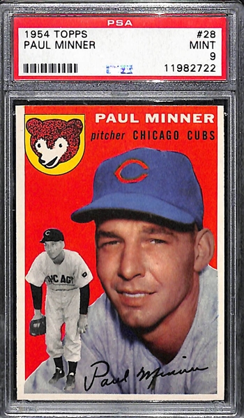 1954 Topps Paul Minner #28 Graded PSA 9 MInt