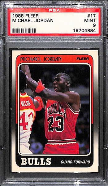 1988 Fleer Michael Jordan #17 Graded PSA 9 Mint