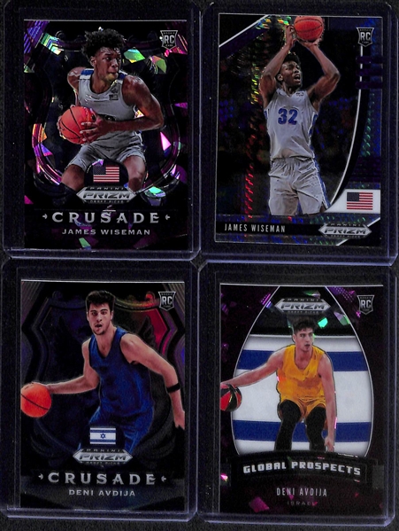 (38) 2020-21 Prizm Draft Rookie Variation Cards (Silver, Color, and/or #ed) w. Edwards, Maxey, Wiseman, Avdija, Hampton, Carey, Anthony, +