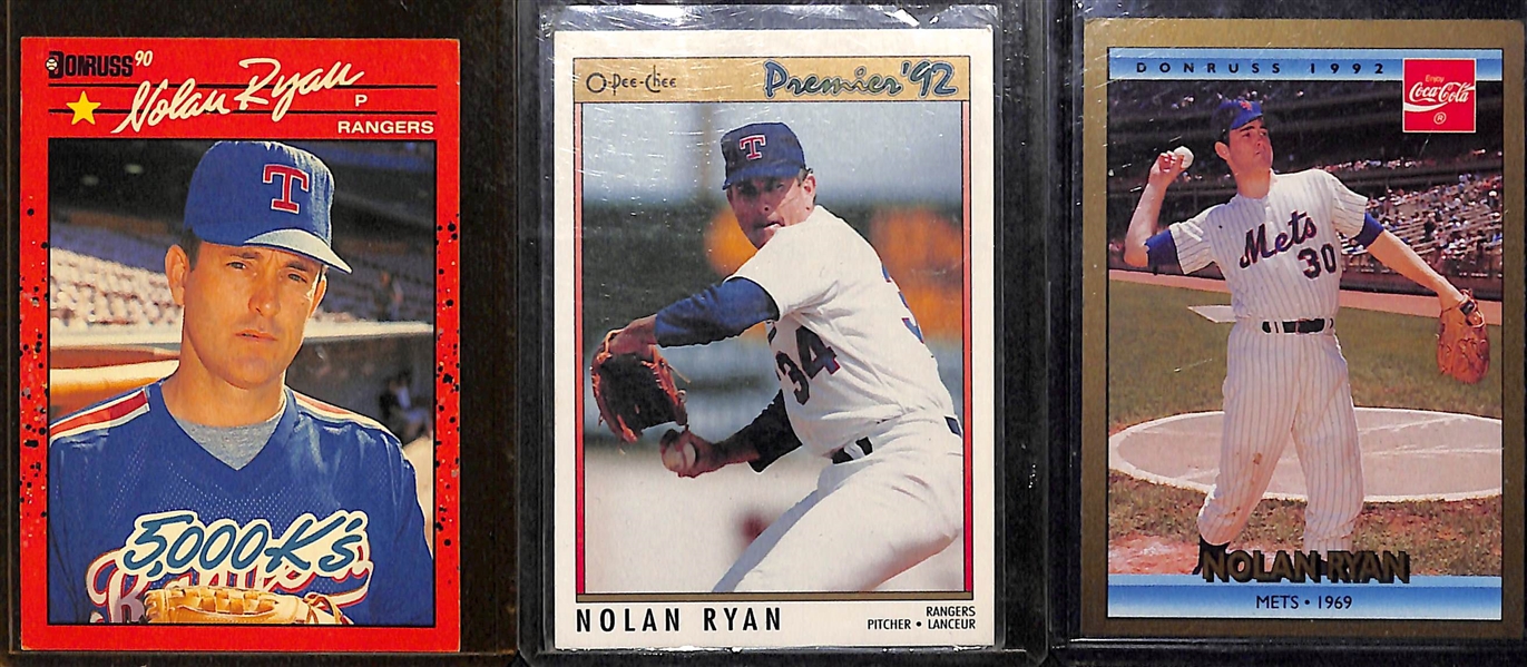 Over 300 Nolan Ryan Cards and 18 Nolan Ryan Packs (16 Ryan Texas Express and 2 Coca Cola)