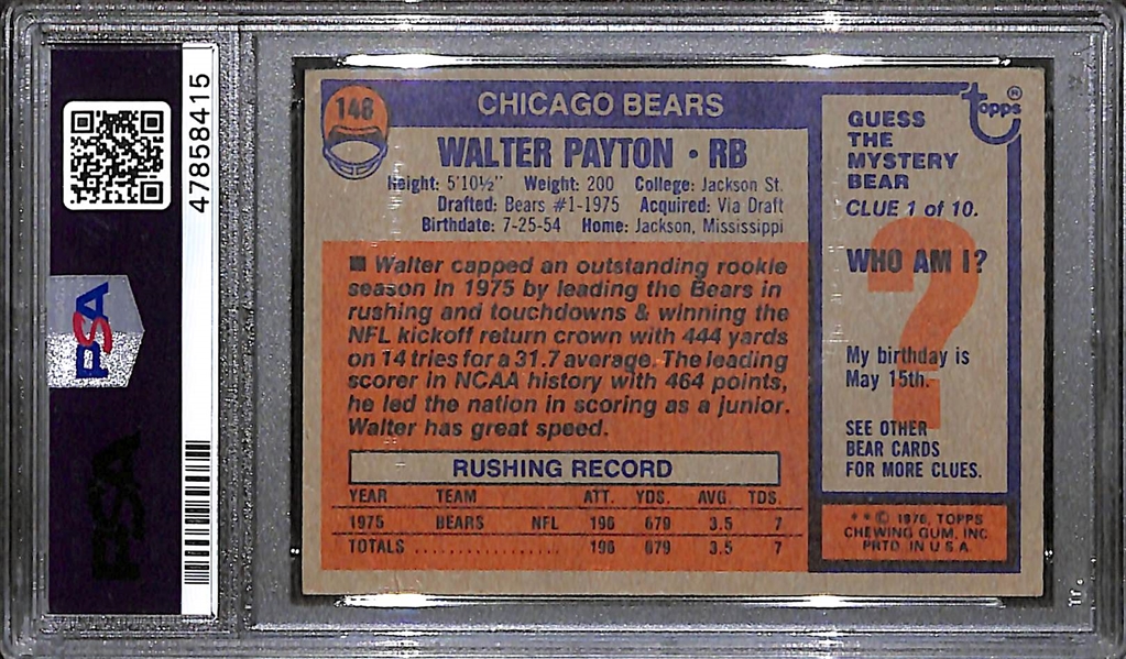 1976 Topps Football Complete Set w. PSA 5 Walter Payton Rookie Card!