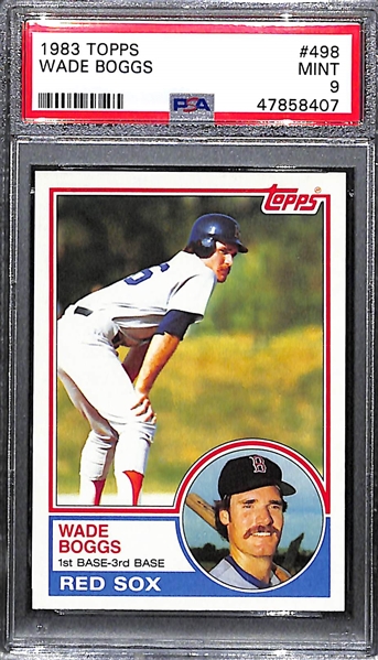 1983 Topps Wade Boggs #498 Rookie Card Graded PSA 9 Mint