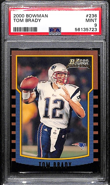 2000 Bowman Tom Brady #236 Rookie Card Graded PSA 9