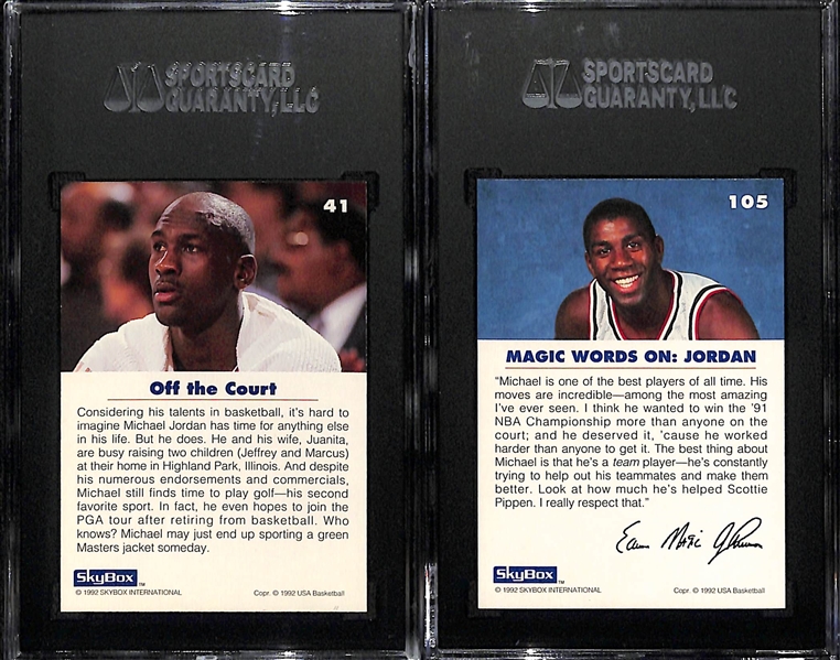 Lot of (2) 1992 Skybox USA Michael Jordan Cards - SGC 10 Gem Mint