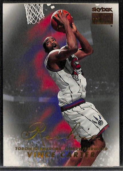 1997-98 Topps Chrome Tracy McGrady Rookie & (2) 1998-99 Vince Carter Rookies (Rookie Watch & Skybox Premium)