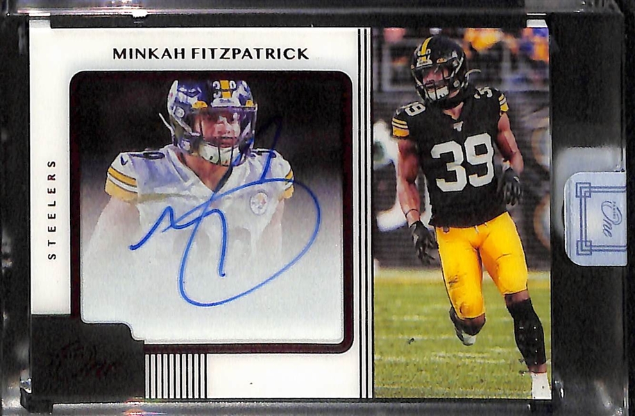 2020 Steelers Lot - Chase Claypool Contenders Autograph Rookie #120, Minkah Fitzpatrick Panini One Autograph  #11/25