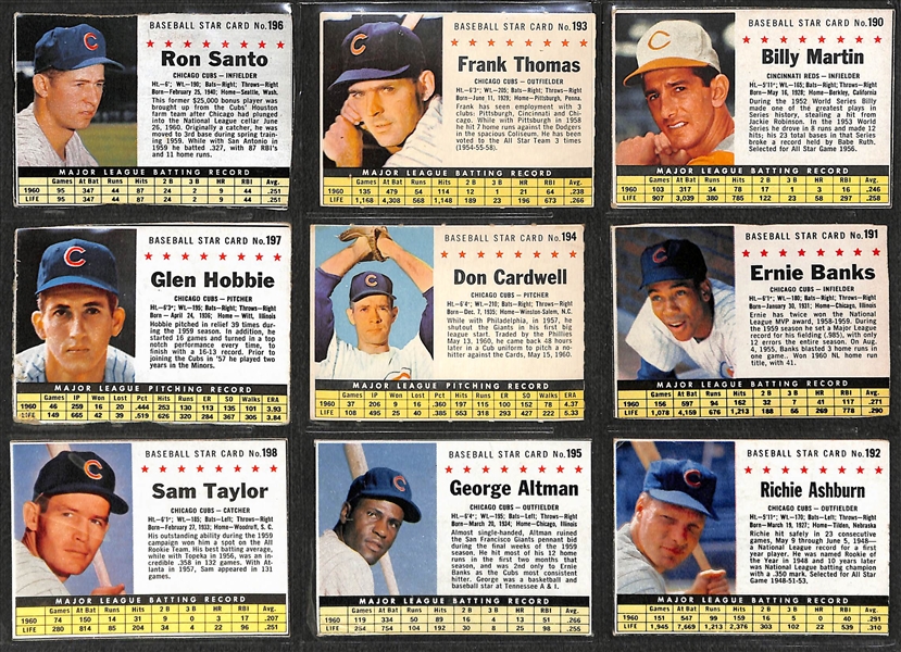 1961 Post Cereal Baseball Card Complete Set of 200 Cards w. Maris & Mantle
