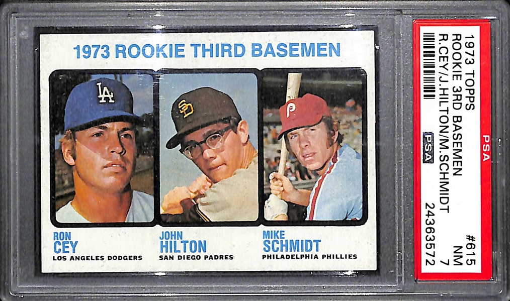 1973 Topps Mike Schmidt Rookie Card #615 Graded PSA 7 Near Mint! Looks Pack Fresh and Centered!