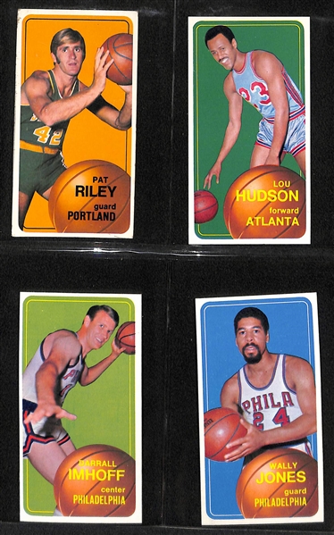 Over 240 Basketball Cards 1969-1980s w. Riley RC, Parish RC, 1976 Dr. J, 1976 Abdul-Jabbar, 1979 Dr. J, McHale RC, +