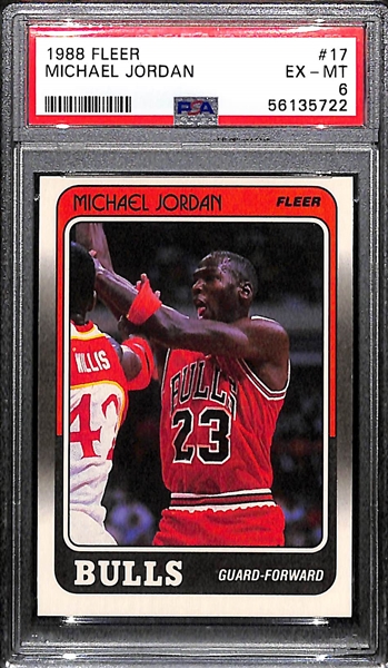 1988-89 Fleer Michael Jordan #17 Graded PSA 6