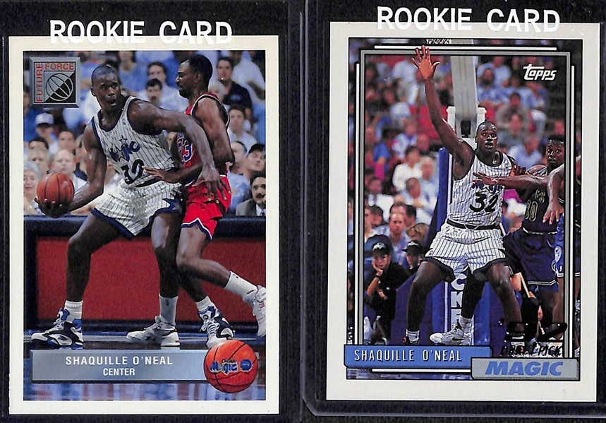 Lot of (5) Basketball Rookies - 2 Shaquille O'NeaL, 2 David Robinson, Allen Iverson 