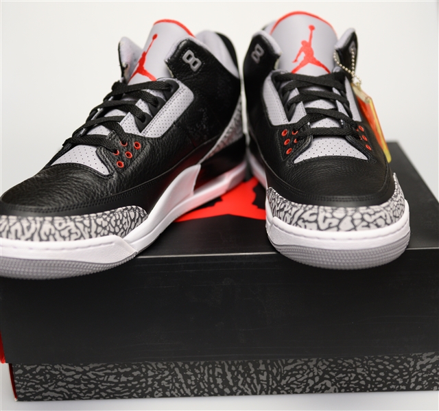 2018 Nike Air Jordan 3 Retro OG Black Cement - Size 13 (Jordan's Actual Size)