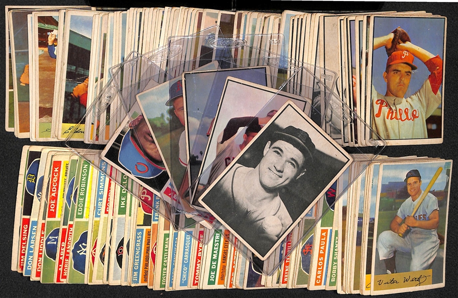 Lot of (150+) Different 1953-1956 Bowman & Topps Baseball Cards