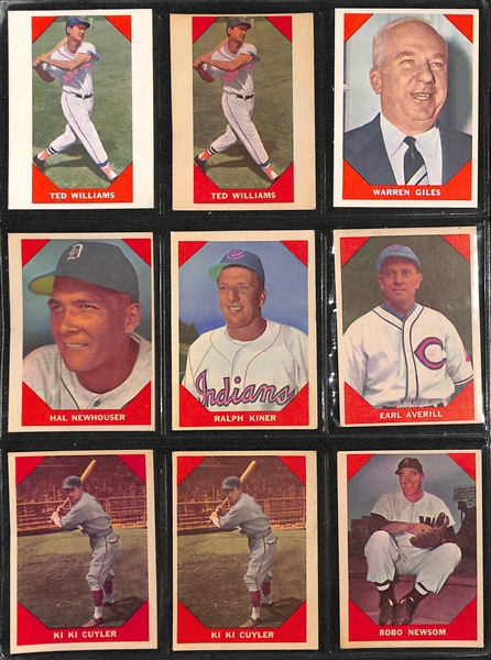 Lot of (80+) 1959-61 Fleer Baseball Cards w. 31- 1959 Ted Williams Cards
