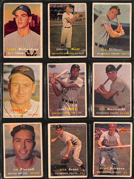 Lot of (200) Assorted 1957-59 Topps Baseball Cards w. (3) 1959 Special Roy Campanella Cards