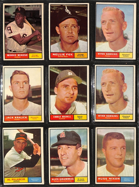 Lot of (110+) Assorted 1960-61 Topps Baseball Cards w. 1960 Hank Aaron
