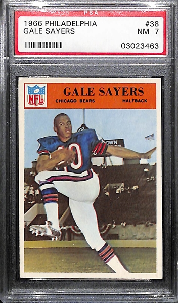 1966 Philadelphia Gale Sayers Rookie Card Graded PSA 7 NM