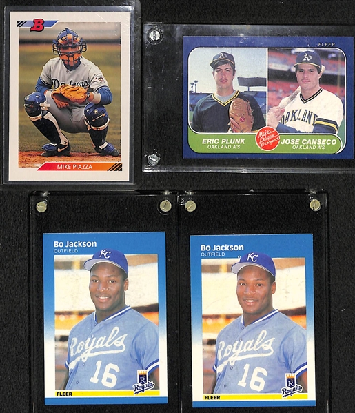 Lot of (18) Baseball Rookie Cards w. AROD, Bonds, C. Jones, Sosa, Piazza, Canseco, Bo Jackson, Larkin, +
