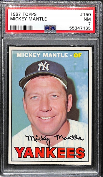 1967 Topps Mickey Mantle #150 Graded PSA 7