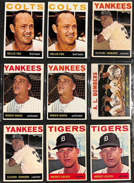 Lot of (500+) Assorted 1964 Topps Baseball Cards w. Carl Yastrzemski x5 & Willie Stargell (2nd year)