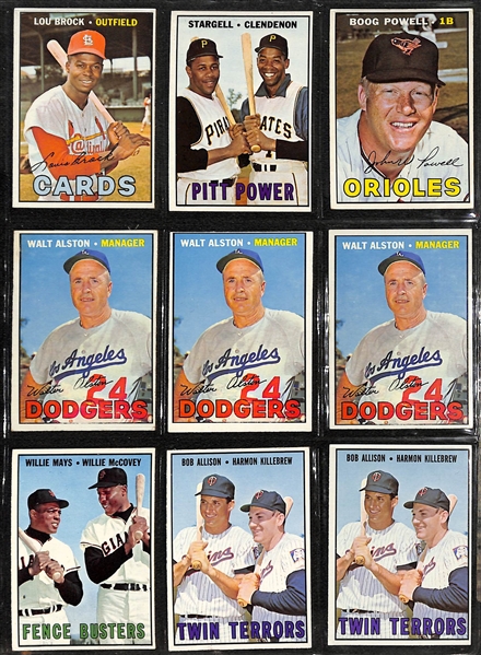 Lot of (500+) Assorted 1967 Topps Baseball Cards w. Bob Gibson & Steve Carlton x2
