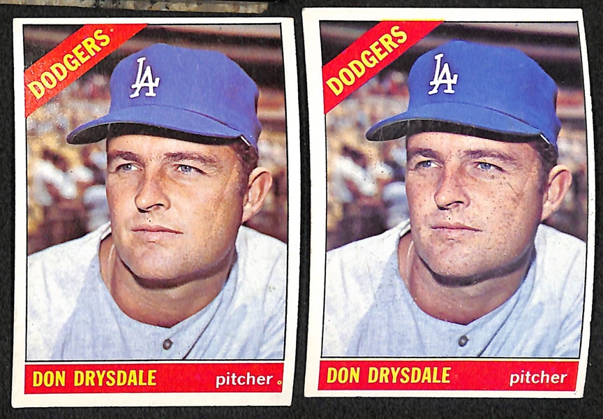 Lot of Approximately (400) Assorted 1966 Topps Baseball Cards w. Hank Aaron & Ferguson Jenkins RC x2