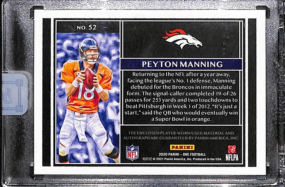 2020 Panini One Peyton Manning Quad Patch Autograph #ed 5/10