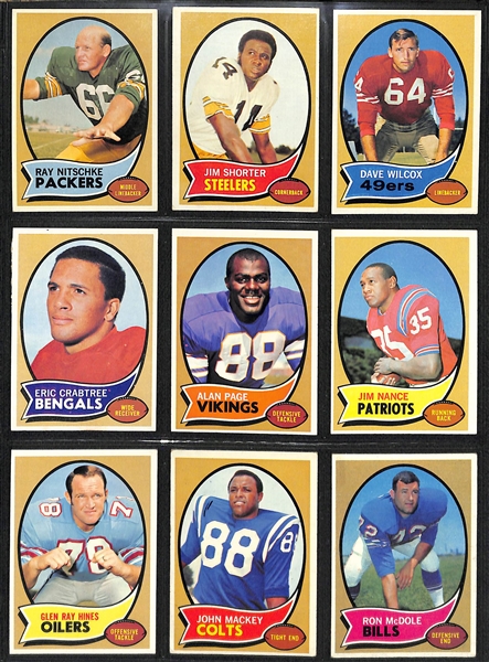 1970 Topps Football Complete Set - All 263 Cards