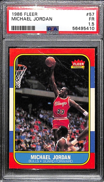 1986-87 Fleer Michael Jordan #57 Rookie Card Graded PSA 1.5