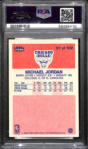 1986-87 Fleer Michael Jordan #57 Rookie Card Graded PSA 1.5