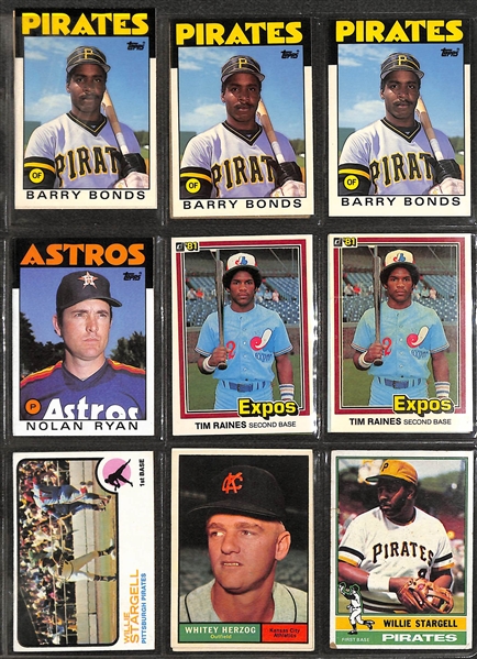 Lot of (125+) Mostly 1960's-80's Baseball Star and Rookie Cards Inc. Clemente, Aaron, Henderson