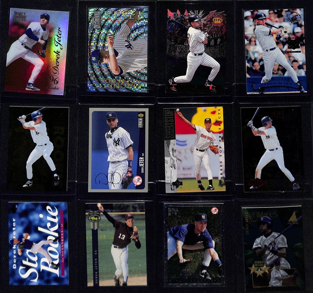(25) Derek Jeter Cards - Mostly Insert & Early Career Cards w. Many Short Print Cards