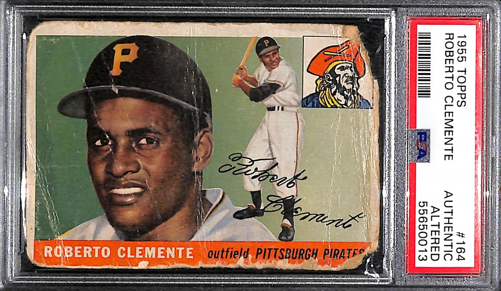 1955 Topps Roberto Clemente #164 Rookie Card Graded PSA Aithentic/Altered