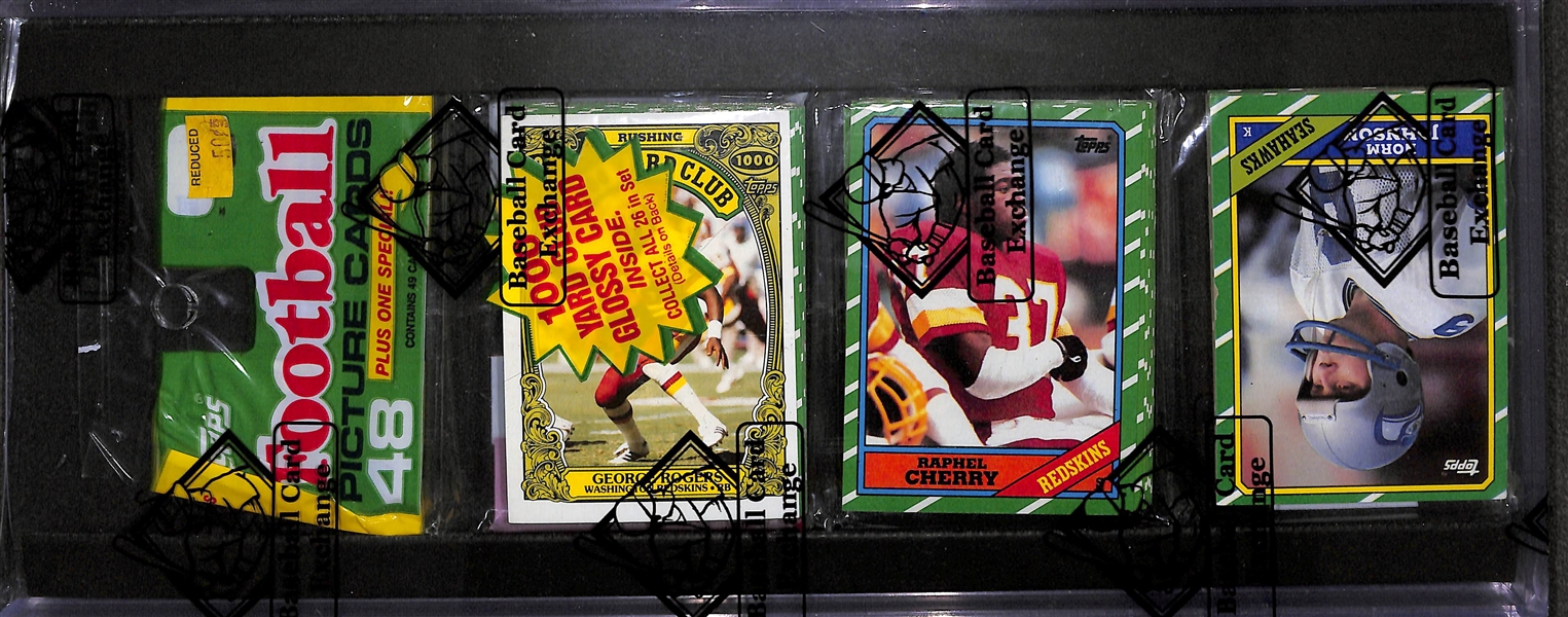 1986 Topps Football Unopened Rack Pack - Reggie White on Back of One Pack - BBCE Sealed - Jerry Rice Rookie Year