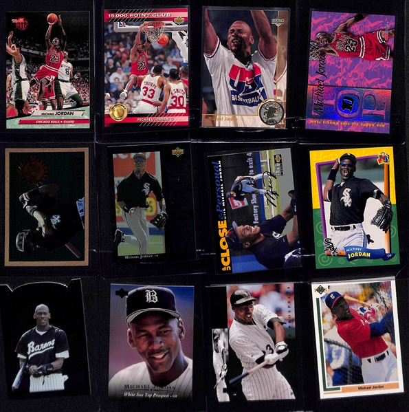 (24) Michael Jordan Cards - (16 Basketball and 8 Baseball) w. Some Inserts/Variations