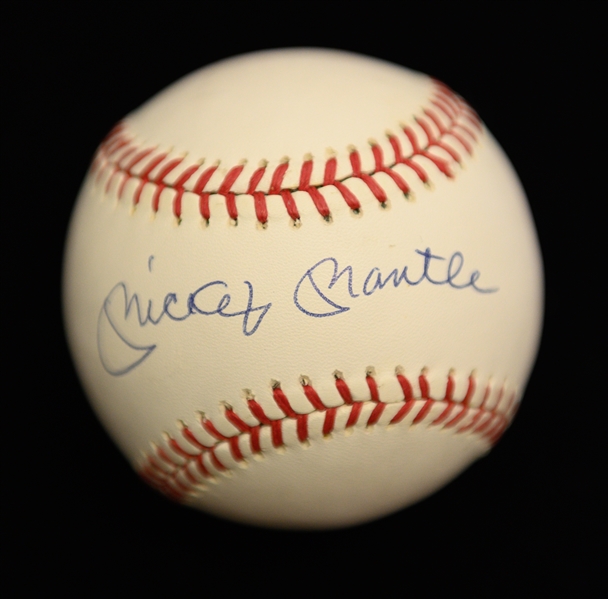 HIGH QUALITY Mickey Mantle Single Signed OAL Rawlings Baseball PSA/DNA Grade 9.5 (Auto Grade 10, Baseball Grade 9)