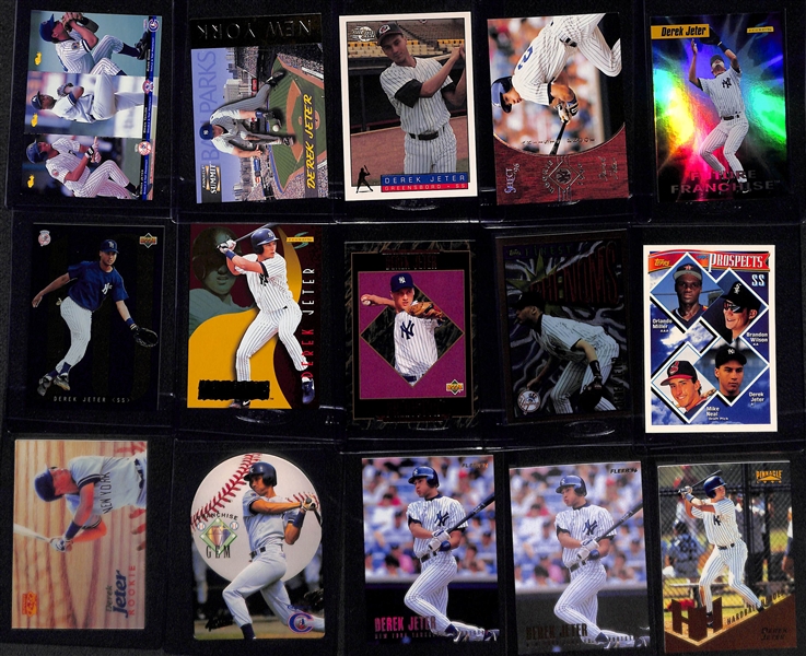 (30) Derek Jeter Cards - Mostly Insert & Early Career Cards w. Many Short Print and Variation Cards
