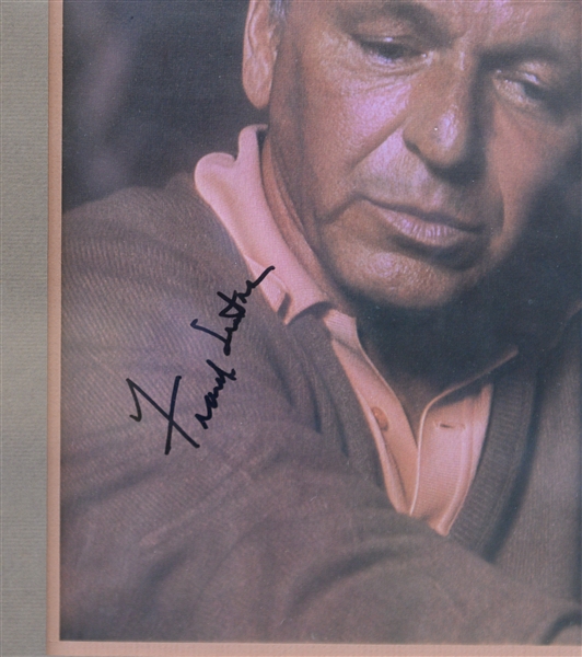 Frank Sinatra Signed 9x12 Photo w/in 16x18 Frame (Full JSA Letter of Authenticity)