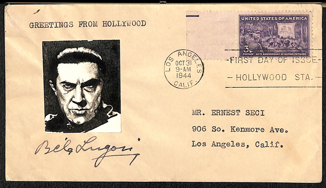 Bela Lugosi (Actor - Known For Playing Dracula in 1931 Film, d. 1956) Signed 1944 First Day Cover (Full JSA Letter of Authenticity)