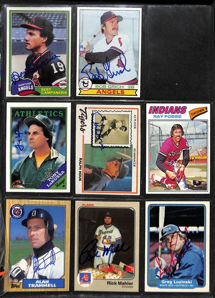 Lot of (125) Different Baseball Autograph Cards from 1970 - 1998 w. 1974 Topps Dwight Evans 