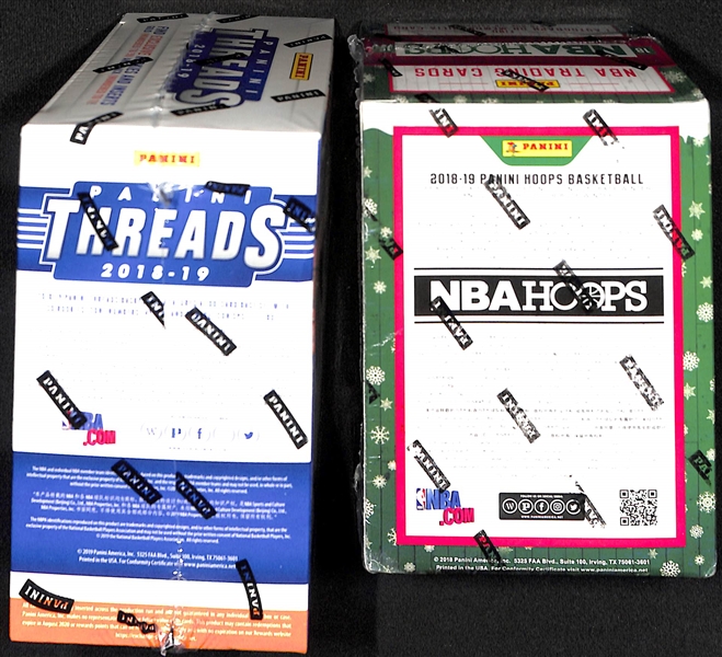 Lot of (2) Panini 2018-19 SEALED Blaster Boxes - Threads & Hoops Holiday Basketball - Potential for Luca Doncic Rookie!