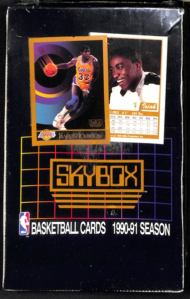 Lot of (2) 1990-91 Skybox Basketball Wax SEALED Boxes - Potential Michael Jordan & David Robinson Cards