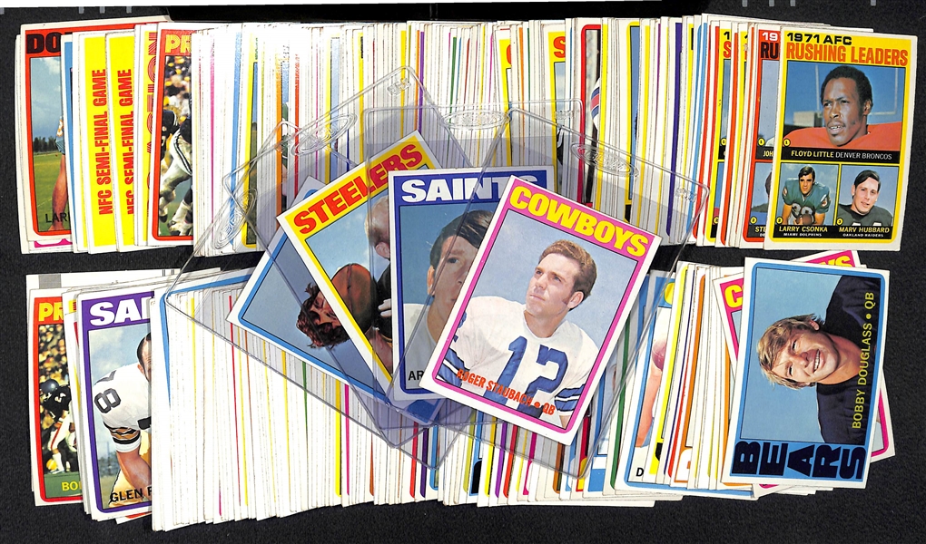 1972 Topps Football Complete Set of 263 Cards w. Roger Staubach Rookie Card