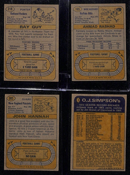 1974 Topps Football Complete Set of 528 Cards w. Ray Guy Rookie Card