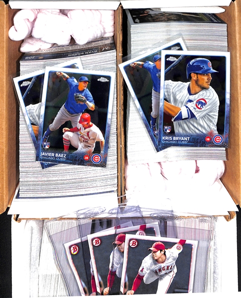 Lot of (5) Baseball Complete Sets - (2) 2015 Topps Chrome Baseball Sets & (3) 2018 Bowman Baseball 