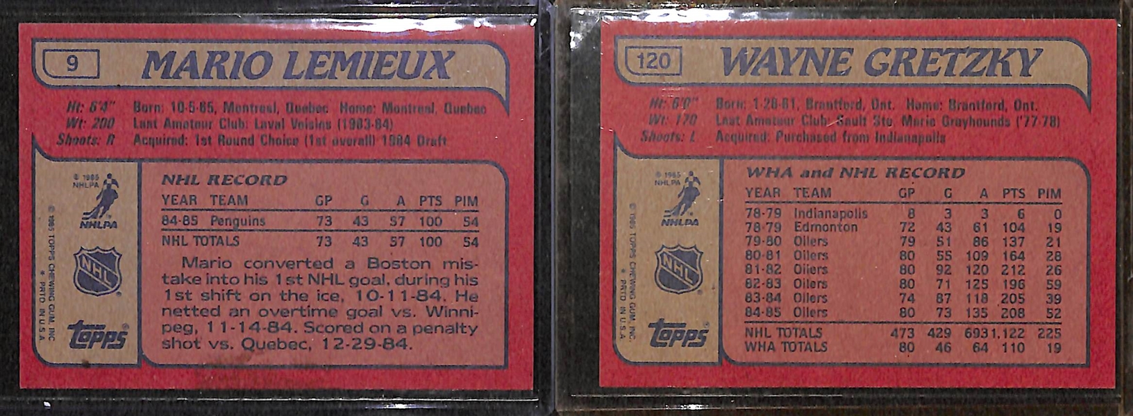 1985-86 Topps Complete Hockey Set w. Mario Lemieux RC