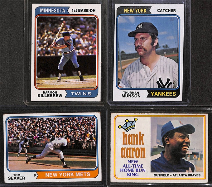 1974 Topps Baseball Complete Set of 660 Cards w. Dave Winfield Rookie Card