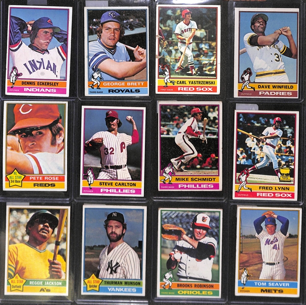 1976 Topps Baseball Complete Set of 660 Cards w. Dennis Eckersley Rookie Card